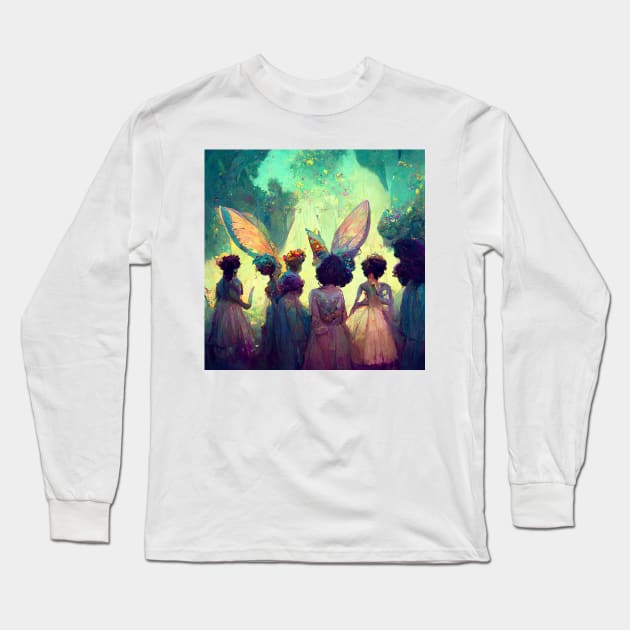 A faerie party at dusk Long Sleeve T-Shirt by KimTurner